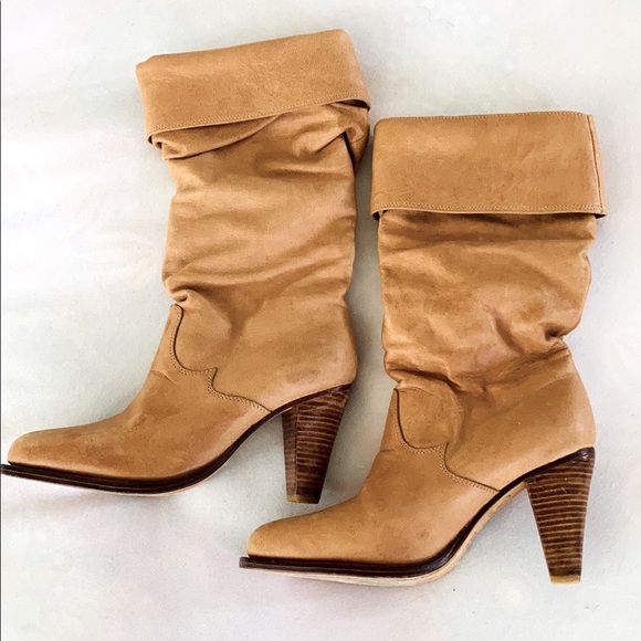 Quality genuine leather slouch knee-high Boots w turnover top▪️SIZE 41 - Picture 2 of 14